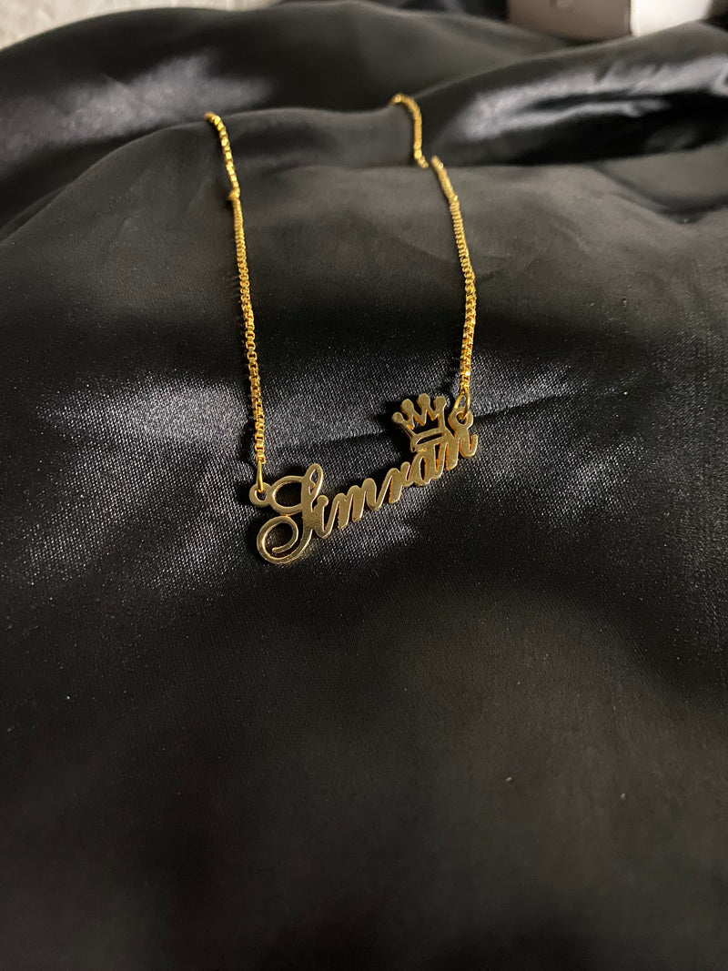 Crown Name Necklace
