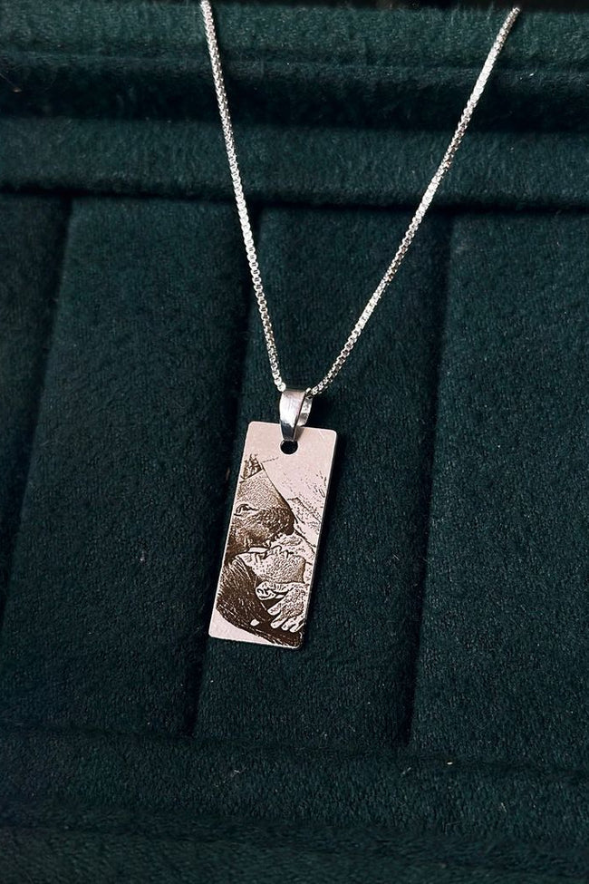 Customzied Photo Engraved Necklace