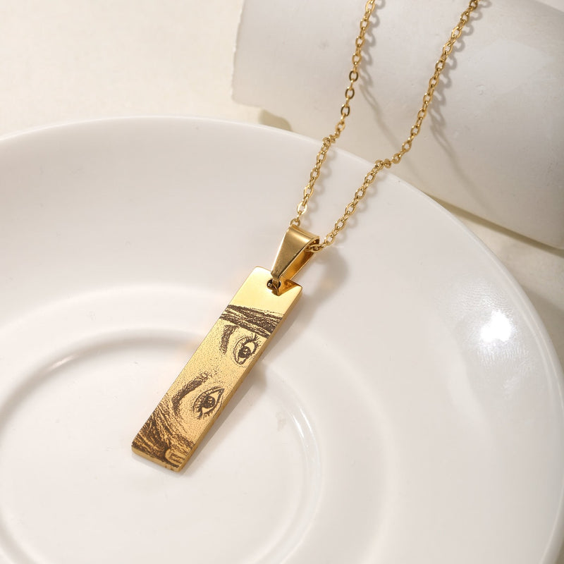 Customzied Photo Engraved Necklace