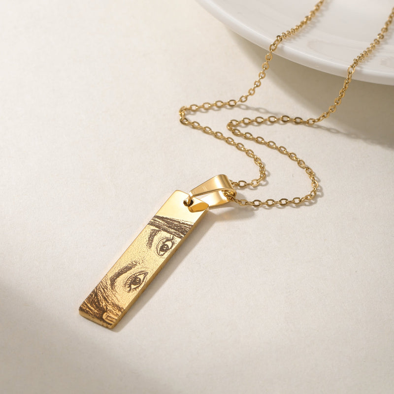 Customzied Photo Engraved Necklace