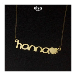 Heart Accent Custom Name Necklace