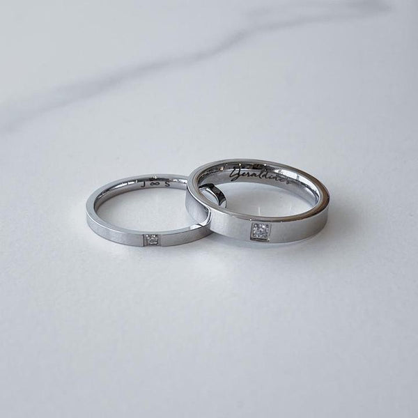 PERSONALIZED COUPLE BANDS - 925 SILVER