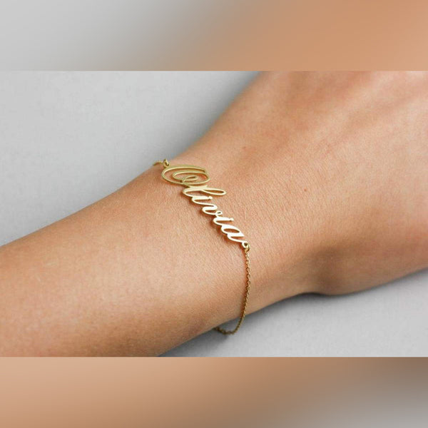 Signature Name Bracelet with Chain
