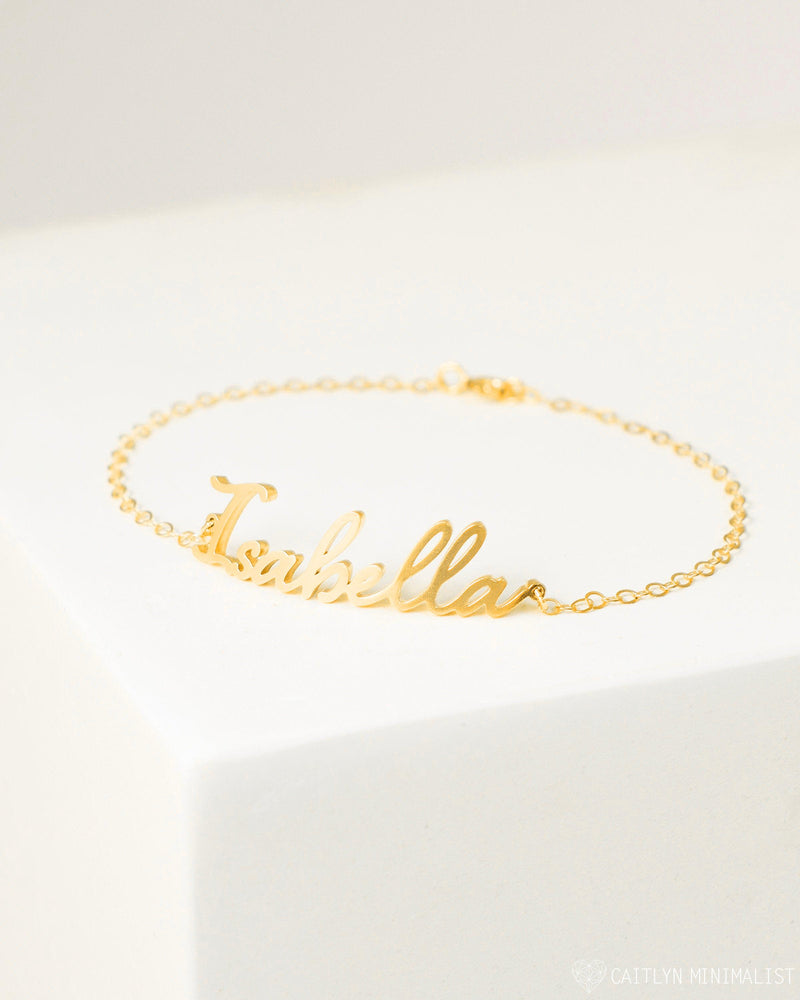 Signature Name Bracelet with Chain