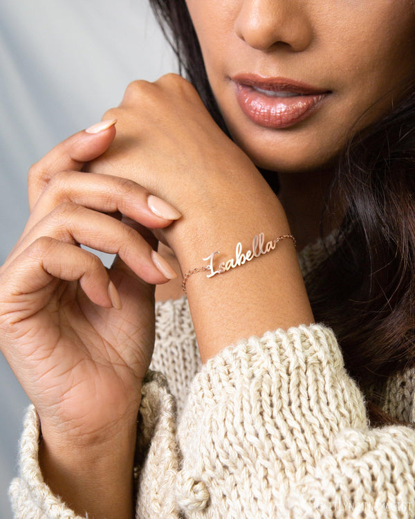 Signature Name Bracelet with Chain